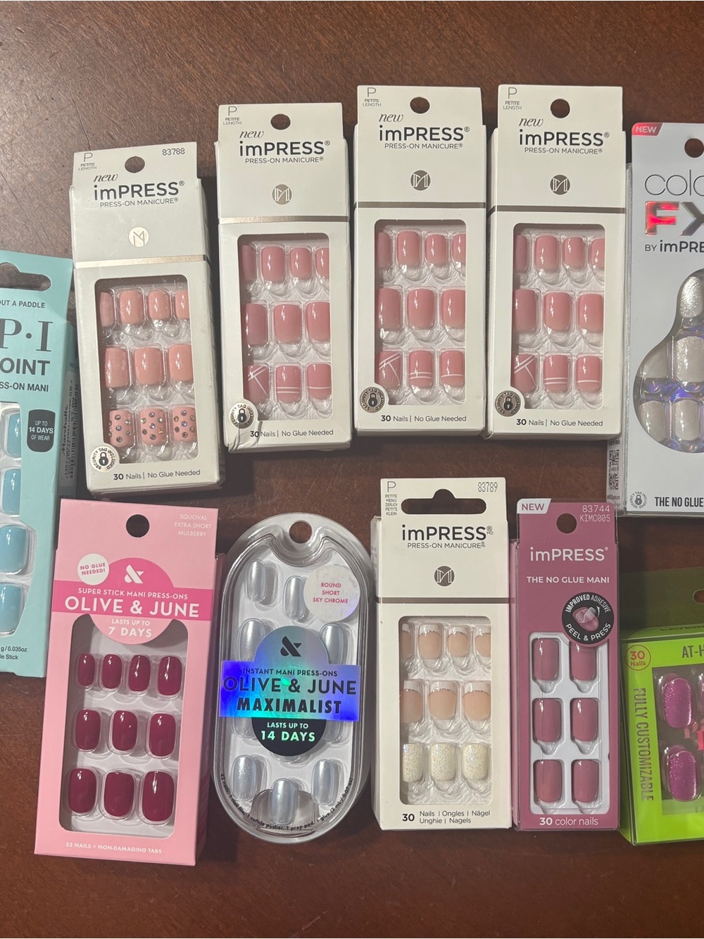 NWT Press-On Nail Lot of 13 imPRESS OPI Olive & June Paintlab